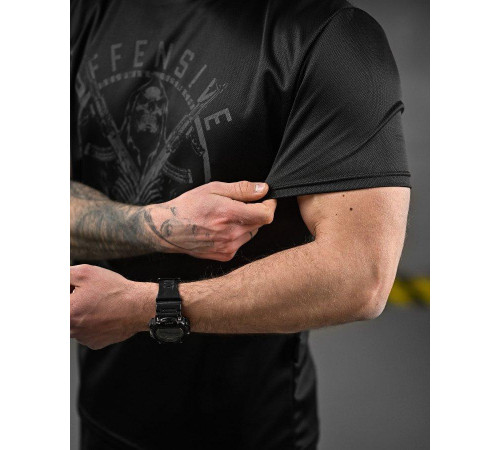 Тактическая потоотводящая футболка Oblivion black Defensive ДЛ6588