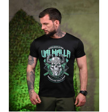 Тактична потовідвідна футболка Valhalla black ПП7703