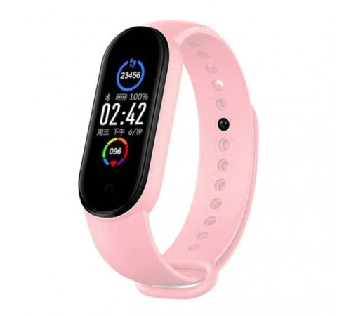 Фитнес браслет FitPro Smart Band M6 (смарт часы, пульсоксиметр, пульс). Цвет: розовый VA-28