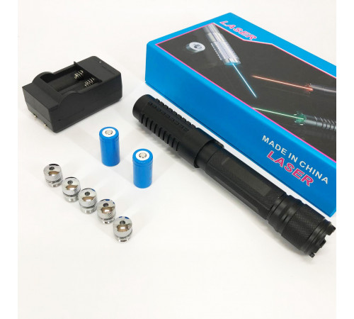 Лазерные указки point YX-B015, Мощная лазерная указка с насадками, Сверхмощная лазерная указка AB-10