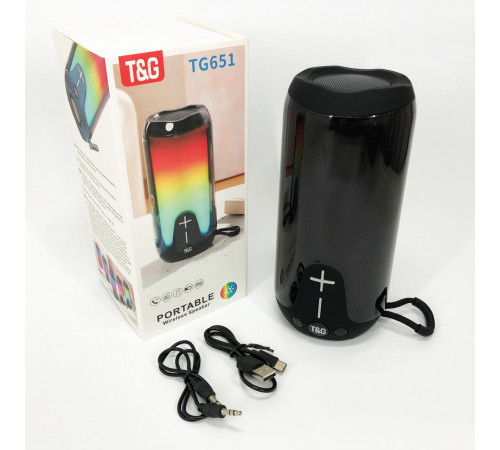 Хорошая колонка для музыки TG651, Акустическая Bluetooth колонка со светомузыкой акамуляторна IA-88