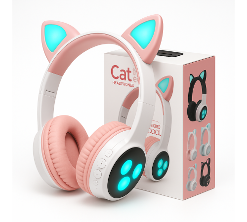Стильні bluetooth навушники для дитини Cat, Бездротові навушники кішечка Дитячі блютуз cat EB-26