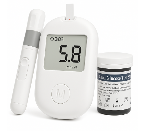 Глюкометр Glucose Meter GLM-76 с тест-полосками 50 шт – прибор для измерения сахара в крови ED-80