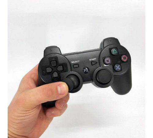 Бездротовий ігровий геймпад Doubleshock PS3/PC акумуляторний джойстик з функцією вібрації. Колір: чорний ZC-34 за 460 грн