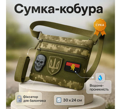 Армейская мужская сумка нагрудная, Сумка для активного использования маленькая брезентовая KN-17