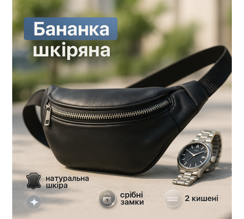 Універсальна сумка бананка, Бананка через плече унісекс Чоловіча з натуральної шкіри UL-86