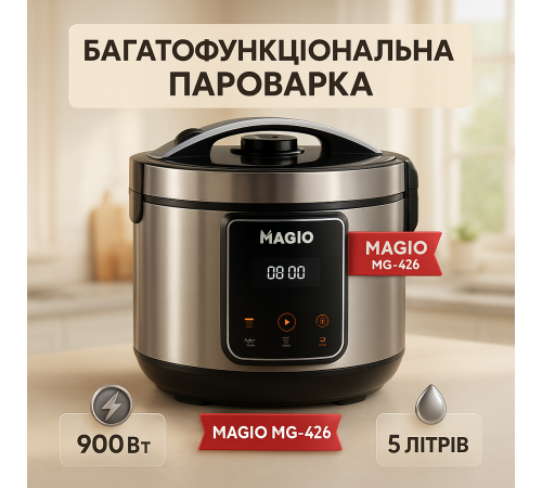 Мультиварки з функцією відстрочки старту, Мультиварка для дому 1500 Вт, Мультиварка «Топ» AP-33