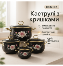 Хороші каструлі, Гарний набір каструль з антипригарним покриттям, Хороший набір каструль SA-32