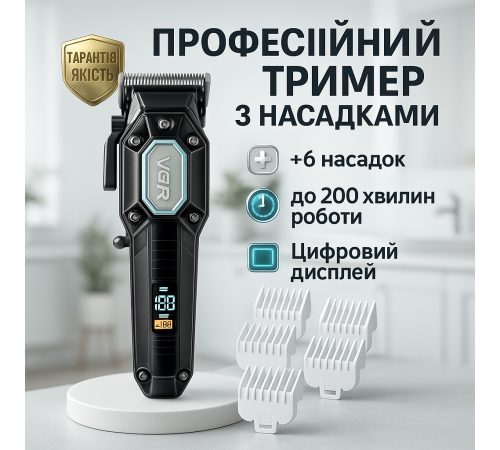 Электромашинка для волос, Стильная машинка для стрижки Электрическая машинка стрижки бытовая JT-86