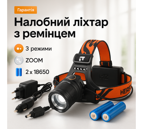 Ліхтар на лоб для будівельних робіт POLICE BL-2199-T6, Професійний світлодіодний ліхтарик на голову JR-22