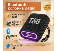 Колонка з динамічним led підсвічуванням TG396, Бездротова блютуз колонка в дорогу NT-92
