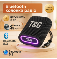 Колонка з динамічним led підсвічуванням TG396, Бездротова блютуз колонка в дорогу NT-92