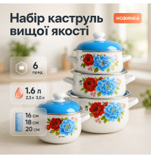 Набір каструль для дому з антипригарним покриттям, Комплект металевих каструль Набір для плит FR-85