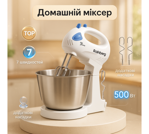 Надежный миксер для кухни, Кухонный миксер стационарный двухвенчиковый миксер Удобный для кухни VE-47