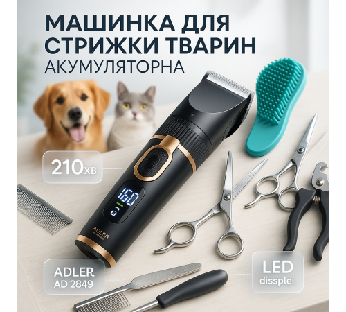 Безшумна машинка для собак, Безшумна машинка для стрижки котів Тример-гріндер собак BR-59