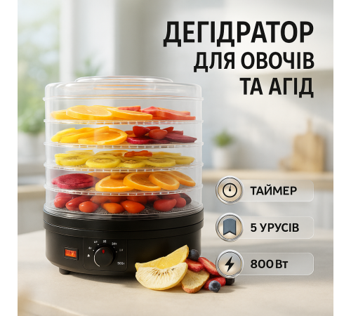 Зручна сушарка для ванної Rainberg, Побутова сушарка для фруктів та овочів Дегідратор ковбаси OA-79