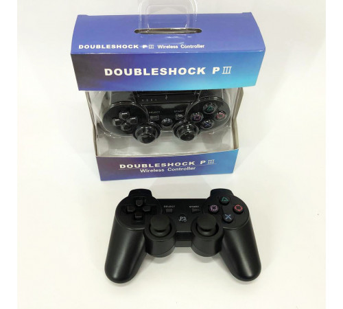 Бездротовий ігровий геймпад Doubleshock PS3/PC акумуляторний джойстик з функцією вібрації. Колір: чорний ZC-34 за 460 грн