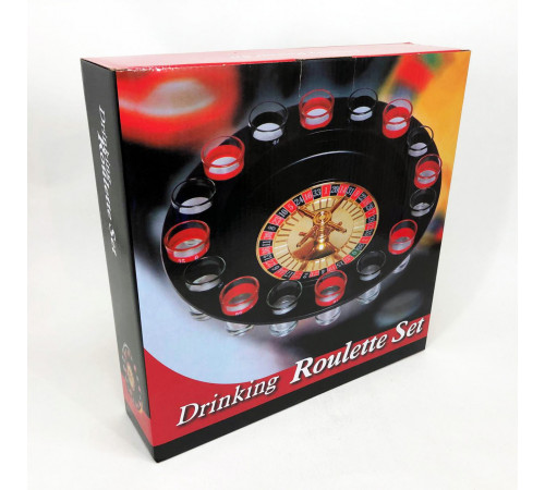 Алкогольна рулетка з чарками ігровий набір "П'яна рулетка" 16 чарок, Гра для розваг на вечірці LN-98