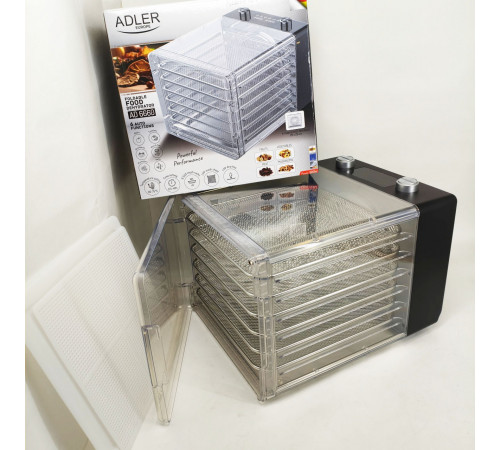 Сушилка для овощей и фруктов Adler AD 6660 600Вт пищевой дегидратор OR-56