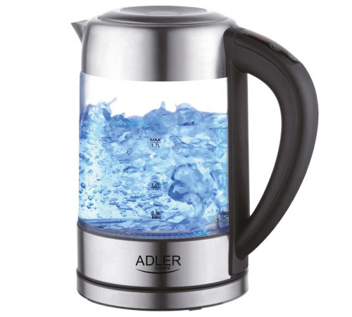 Стильный чайник с подсветкой ADLER AD 1247 1.7Л 2200Вт, Электрочайник отличный, Мощный кухонный чайник KC-89