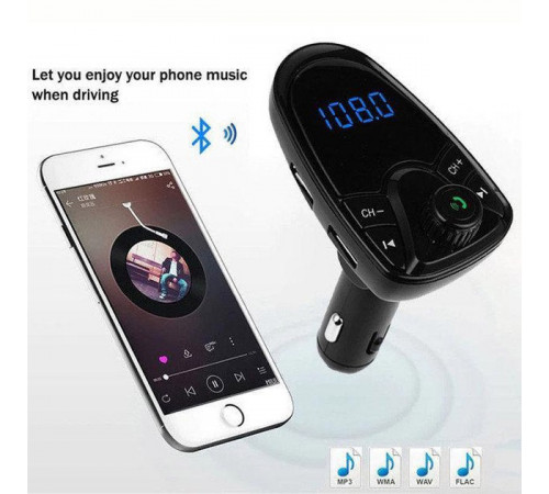 Устройство для воспроизведения аудио в автомобиле, Приемник Bluetooth с FM-трансляцией для автомобиля KJ-38