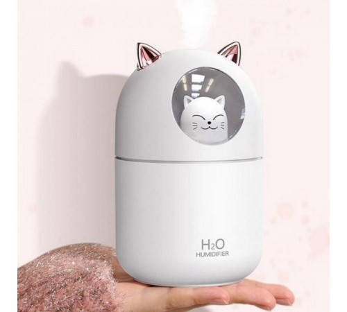 Увлажнитель воздуха Humidifier H2O Cat USB с котиком на 300мл. Цвет: белый LJ-67