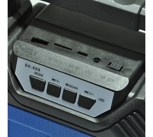 Бездротова портативна колонка Bluetooth YF-668BT. Колір: синій QP-77 за 481 грн