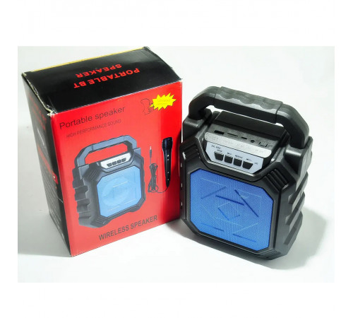 Бездротова портативна колонка Bluetooth YF-668BT. Колір: синій QP-77 за 481 грн