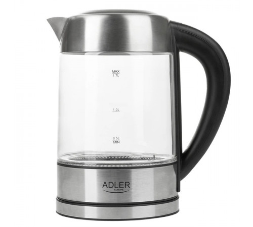 Стильный чайник с подсветкой ADLER AD 1247 1.7Л 2200Вт, Электрочайник отличный, Мощный кухонный чайник KC-89
