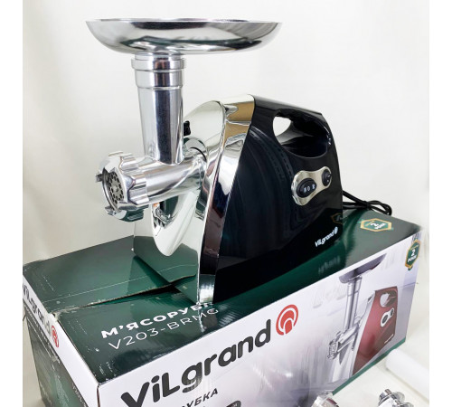 Мясорубка с шинковкой кубиками ViLgrand V203-BRMG 2000Вт, Бытовая кухонная мясорубка электрическая PN-57