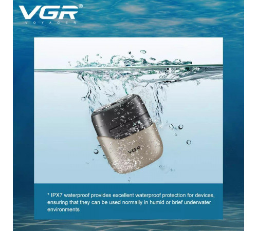 Портативная профессиональная бритва VGR V-345, Водонепроницаемая электробритва для бритья RG-40