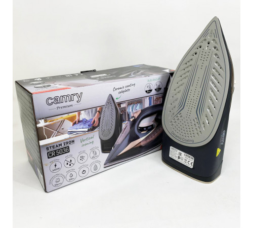 Парові праски для одягу горизонтальні Camry, Потужна праска для швидкого прасування WG-84