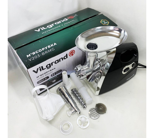 Мясорубка с шинковкой кубиками ViLgrand V203-BRMG 2000Вт, Бытовая кухонная мясорубка электрическая PN-57