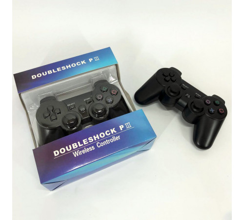 Бездротовий ігровий геймпад Doubleshock PS3/PC акумуляторний джойстик з функцією вібрації. Колір: чорний ZC-34 за 460 грн