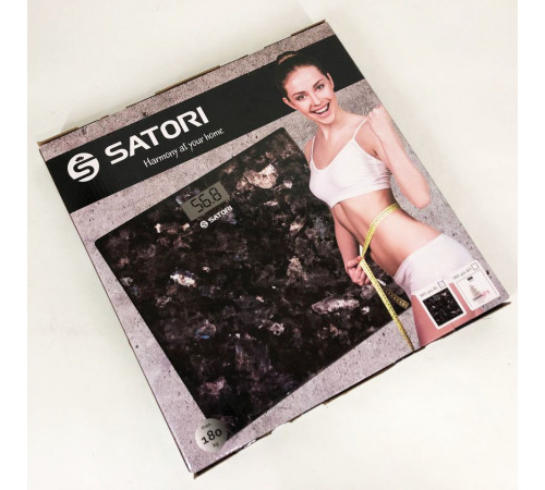 Весы напольные Satori SBS-301-BL 180 кг, весы для взвешивания людей, весы бытовые напольные WV-25