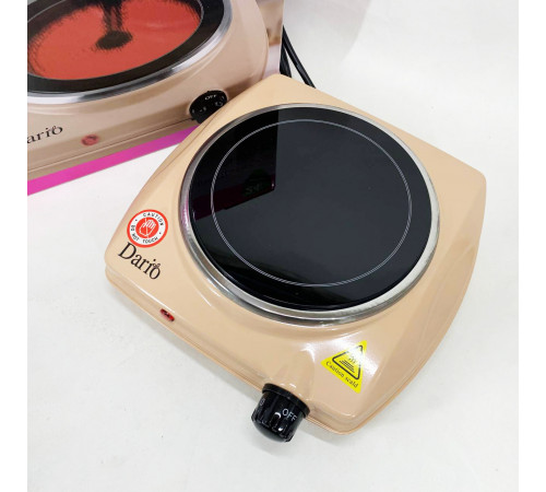 Бытовая плита для приготовления DARIO DHP121B 1200Вт, Плита электрическая мощная, Мини электроплита UC-94