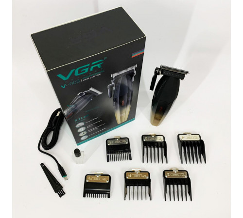 Малошумная машинка для стрижки волос VGR V-003, Машинка для стрижки с мощным аккумулятором AY-21