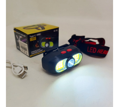 Ліхтар з фіксацією на голові KX-302-LED+2COB, Ліхтар на лоб для будівельних робіт NH-13