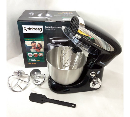Стационарный миксер с чашей для кухни Rainberg RB-8081 3200Вт, Миксер планетарный для кремов UQ-66