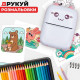 Портативний мініпринтер Mini printer з Bluetooth для термодруку без чорнила зі смартфона. Колір: рожевий KD-22 за 659 грн