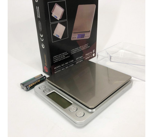 Маленькие электронные весы для взвешивания Domotec MS-1729B 500 г, Электронные весы для золота DT-67