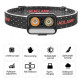 Налобный светодиодный фонарь для ночных прогулок 2069-XPG+XPG+5SMD Motion sensor, Головной фонарик FK-44