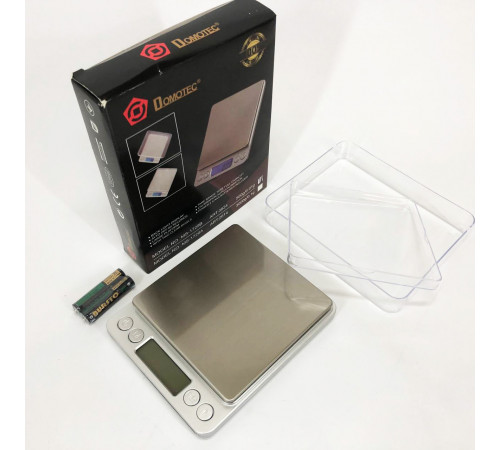 Маленькие электронные весы для взвешивания Domotec MS-1729B 500 г, Электронные весы для золота DT-67