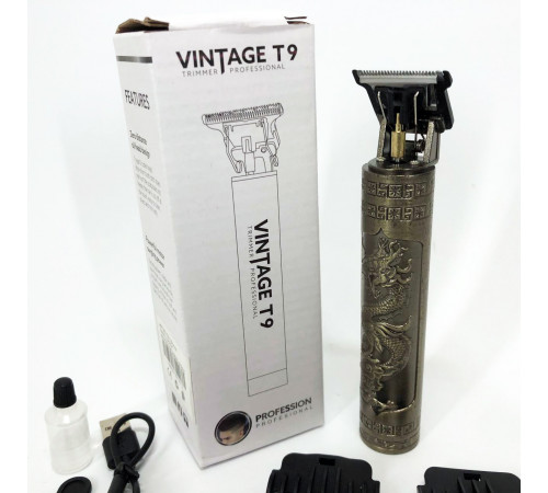 Машинка для точной стрижки бороды и волос Vintage T9-1, Машинка для стрижки акуммуляторная KV-77