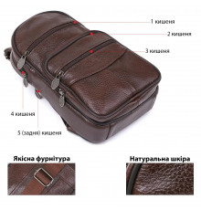 Мужские сумки через плечо, Мужская сумка кросс-боди сasual, Мужская сумка через плечо вместительная BA-63