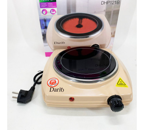 Бытовая плита для приготовления DARIO DHP121B 1200Вт, Плита электрическая мощная, Мини электроплита UC-94