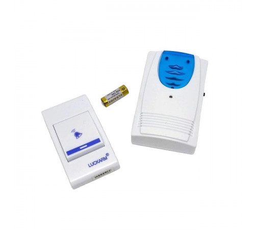 Дверной звонок от батареек Luckarm Intelligent 8203 беспроводной. Цвет: голубой IA-90