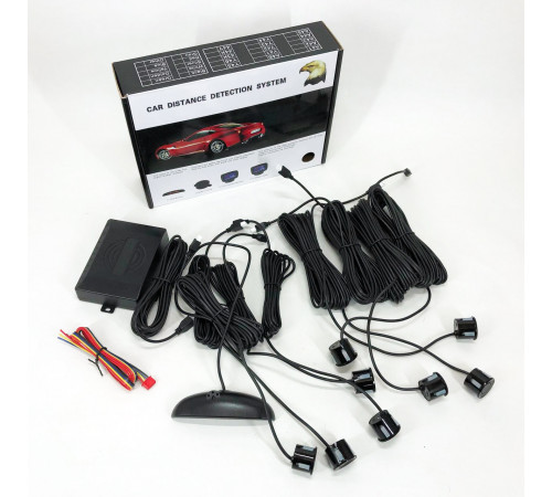 Парктроник (парковочный радар) Assistant Parking Sensor, 8 черных датчиков UW-33