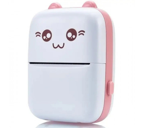 Портативний мініпринтер Mini printer з Bluetooth для термодруку без чорнила зі смартфона. Колір: рожевий KD-22 за 659 грн