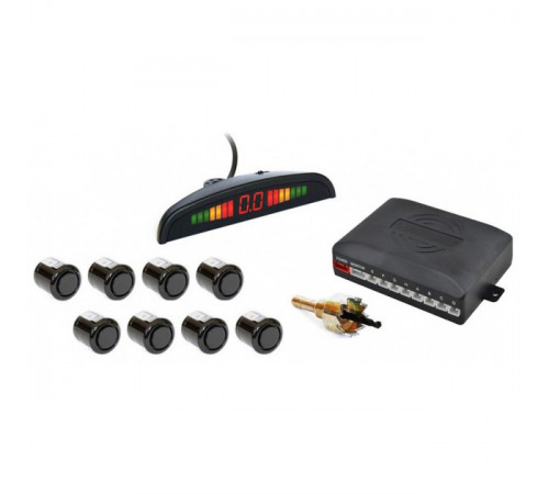 Парктроник (парковочный радар) Assistant Parking Sensor, 8 черных датчиков UW-33